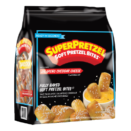 SuperPretzel Frozen Soft Pretzel Bites with Jalapeno Cheese Dip 18oz